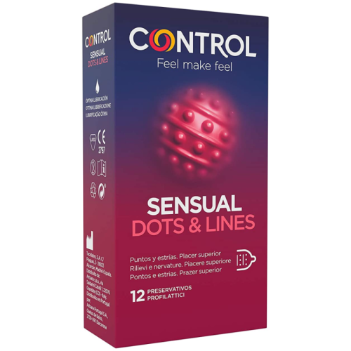 CONTROL – PONTOS E LINHAS SENSUAIS PONTOS E ESTRIAS 12 UNIDADES