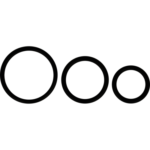 OHMAMA – CONJUNTO DE 3 AN?IS DE SILICONE PRETOS