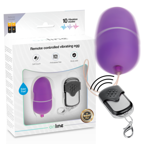 ONLINE – OVO VIBRANTE COM CONTROLE REMOTO M LILAC