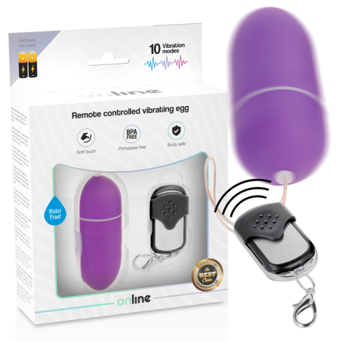 ONLINE – OVO VIBRANTE COM CONTROLE REMOTO L LILAC
