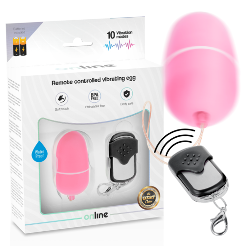 ONLINE – OVO VIBRANTE COM CONTROLE REMOTO M ROSA