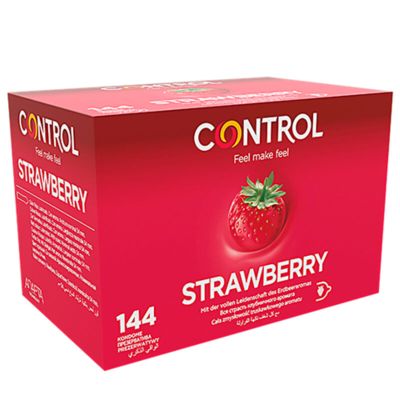 CONTROL – PRESERVATIVOS ADAPTA MORANGO 144 UNIDADES