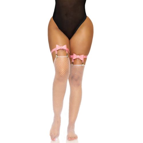 LEG AVENUE – VEGAN LEATHER TIGH HIGH GARTER TAMANHO ÚNICO – ROSA