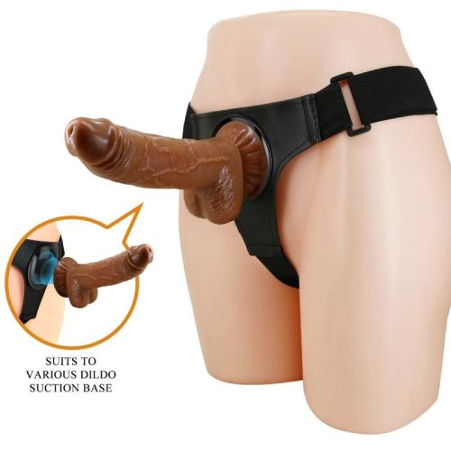 PRETTY LOVE – ARNÊS CUECAS ARNÊS UNIVERSAL COM DILDO MICHEAL 20 CM PRETO
