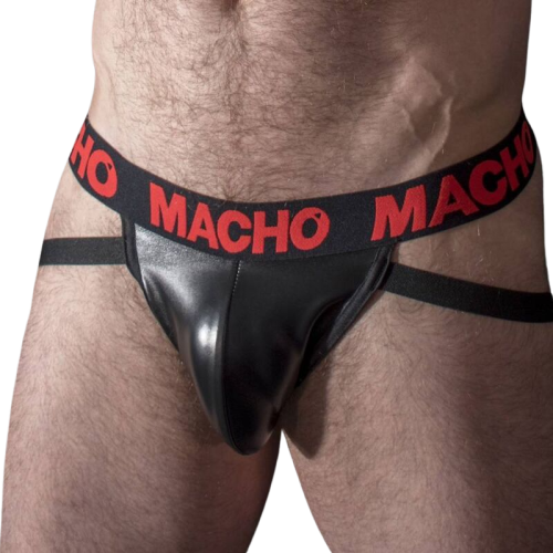 MACHO – MX25RC JOCK COURO VERMELHO M