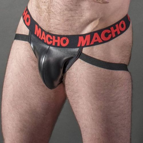 MACHO – MX25RC JOCK COURO VERMELHO M