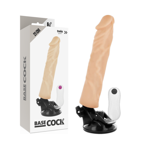 BASECOCK – VIBRADOR REALÍSTICO CONTROLE REMOTO NATURAL 21 CM -O- 4 CM