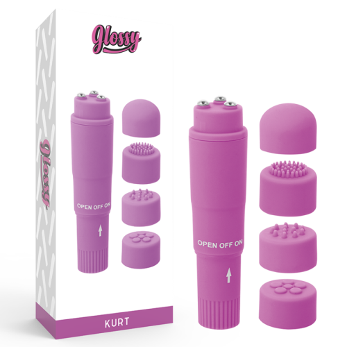 GLOSSY – MASSAGER DE BOLSO KURT ROXO