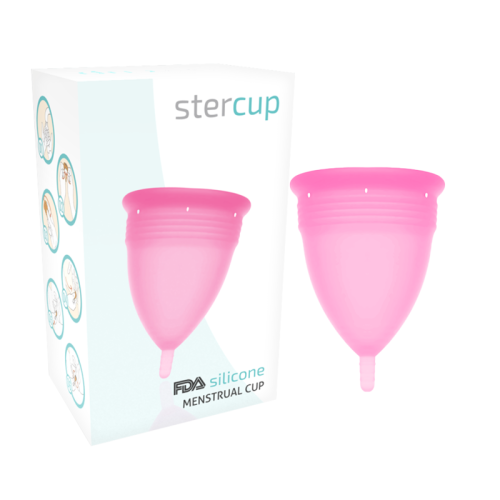 STERCUP – COPO MENSTRUAL DE SILICONE FDA ROSA – TAMANHO S