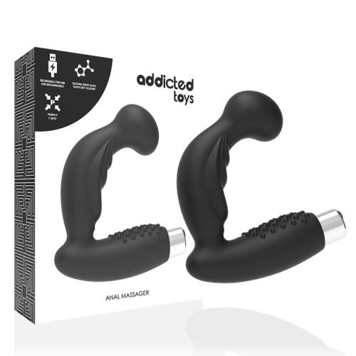 ADDICTED TOYS -VIBRADOR PROSTTICO VIBRADOR RECARREGVEL- MODELO 3 – PRETO