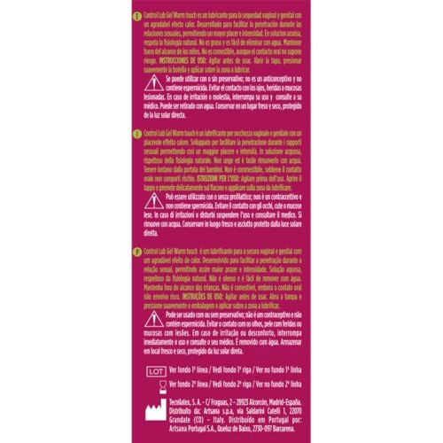 CONTROL – GEL LUBRIFICANTE EFEITO DE CALOR LUB 75 ML