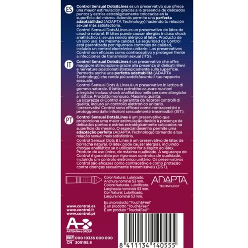 CONTROL – PONTOS E LINHAS SENSUAIS PONTOS E ESTRIAS 12 UNIDADES