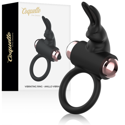 COQUETTE CHIC DESIRE – ANEL COM VIBRADOR PRETO/ OURO