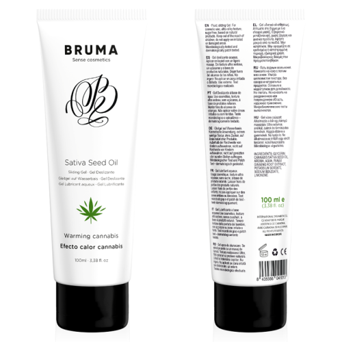 BRUMA – SATIVA SEED OIL SLIDING GEL AQUECEDOR SABOR CANNABIS 100 ML
