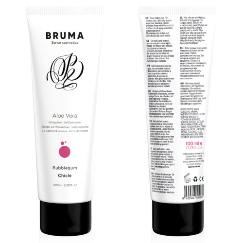 BRUMA – GEL DESLIZANTE DE ALOE VERA SABOR BUBBLEGUM 100 ML