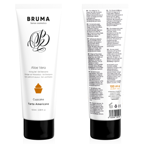 BRUMA – GEL DESLIZANTE DE ALOE VERA SABOR CUPCAKE 100 ML