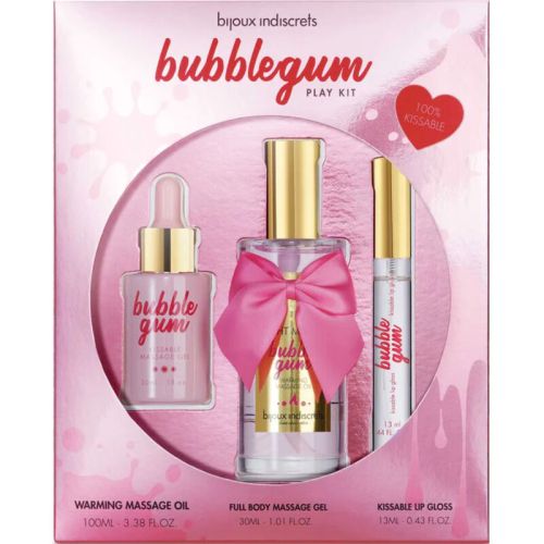 BIJOUX – INDISCRETS KIT BUBBLEGUM PLAY COM ?LEO GEL E LIP GLOSS