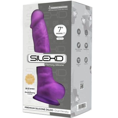 SILEXD – MODELO 1 PÊNIS REALÍSTICO PREMIUM SILEXPAN SILICONE VIOLETA 17.5 CM