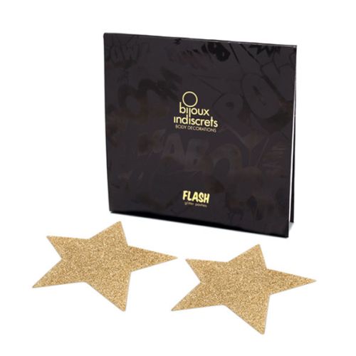 BIJOUX – INDISCRETS FLASH GOLDEN STAR NIPPLE COVERS