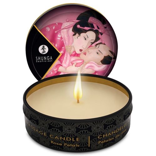 SHUNGA – MINI CARESS BY CANDELIGHT ROSES VELA DE MASSAGEM 30 ML