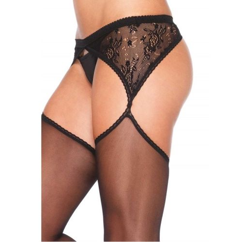 LEG AVENUE – CALA COM BORDADO LIGA PRETA
