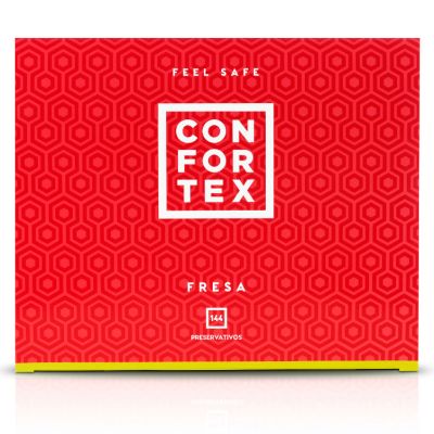 CONFORTEX – CONDOM DE MORANGO 144 UNIDADES