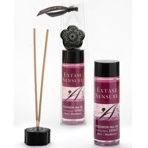 EXTASE SENSUAL – ÓLEO DE MASSAGEM EFEITO DE AQUECIMENTO COM FEROMÔNIOS DE BLACKBERRY 100 ML
