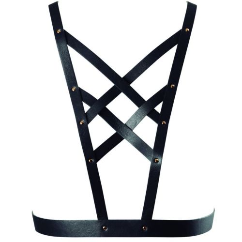 BIJOUX – INDISCRETS MAZE ARNÊS CRUZADO COM DECOTE – PRETO