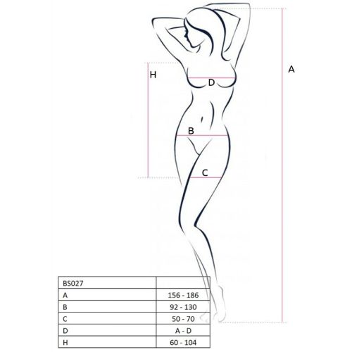 PASSION – MULHER BS027 BODYSTOCKING VESTIDO BRANCO ESTILO TAMANHO ÚNICO