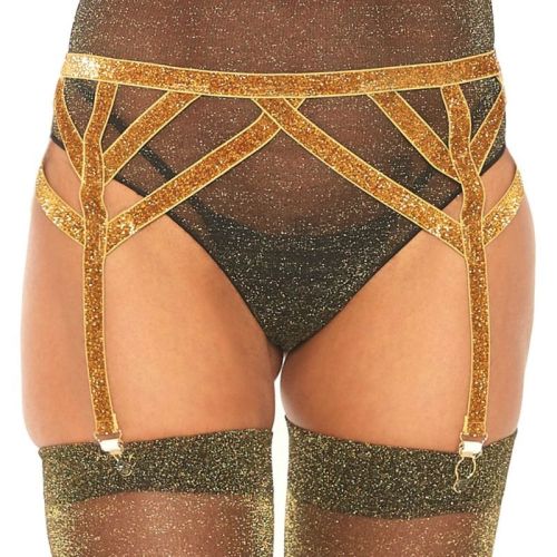 LEG AVENUE – CINTO-LIGA ELSTICO LUREX TAMANHO ÚNICO