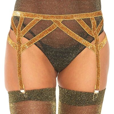 LEG AVENUE – CINTO-LIGA ELSTICO LUREX TAMANHO ÚNICO