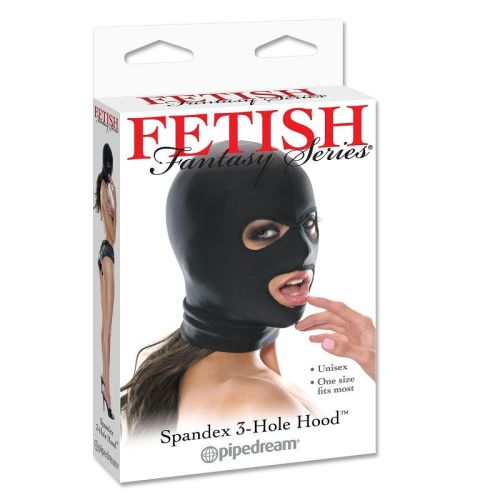 FETISH FANTASY SERIES – CAPUZ DE 3 FUROS SPANDEX