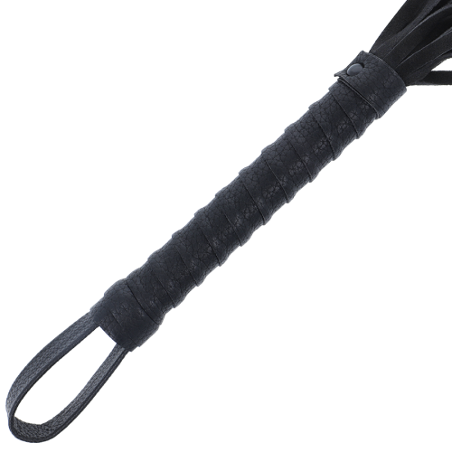 DARKNESS – CHICOTE BONDAGE PRETO COM CABO DE COURO
