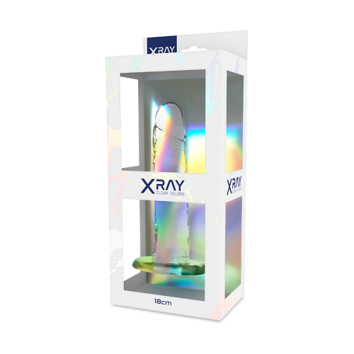 X RAY – DILDO TRANSPARENTE 18 CM -O- 4 CM