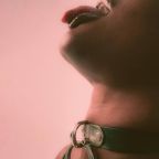 woman with submission collar