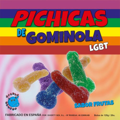 PRIDE – FRUTAS DE P?NIS GOMAS COM A?CAR LGBT