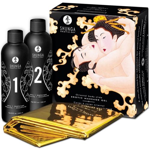 SHUNGA – GEL DE MASSAGEM ER?TICO CORPO A CORPO MEL?O ORIENTAL MANGA