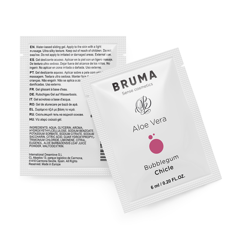 BRUMA – GEL DESLIZANTE DE ALOE VERA SABOR BUBBLEGUM 6 ML