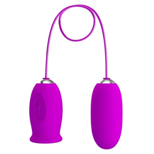 PRETTY LOVE – VIBRADOR RECARREGVEL DAISY DUAL EGG ROXO