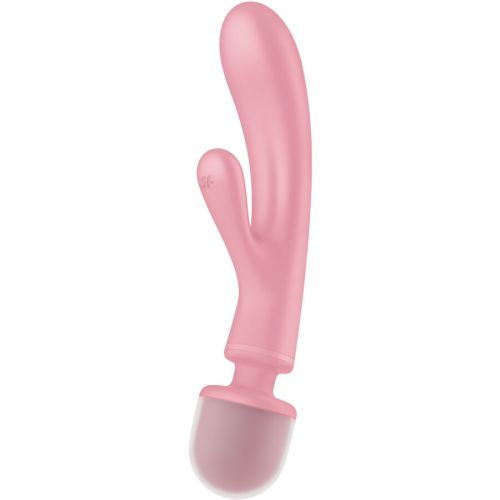 SATISFYER – TRIPLE LOVER RABBIT VIBRADOR MASSAGER ROSA