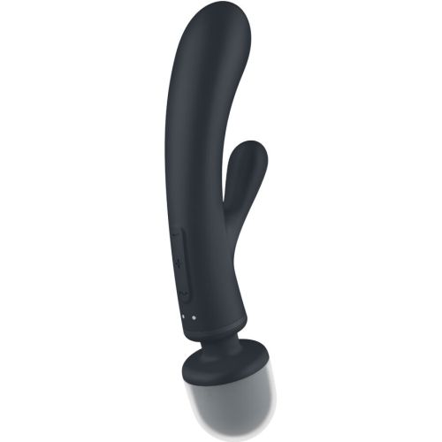 SATISFYER – TRIPLE LOVER RABBIT VIBRADOR MASSAGER CINZA