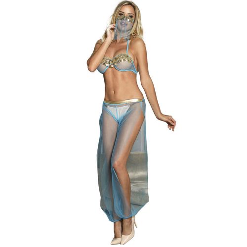 SUBBLIME – CONJUNTO DE LINGERIE AZUL ESTILO INDIA S/M
