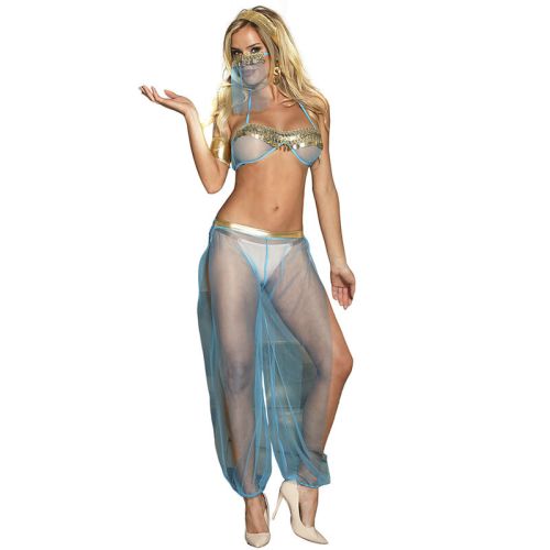 SUBBLIME – CONJUNTO DE LINGERIE AZUL ESTILO INDIA L/XL