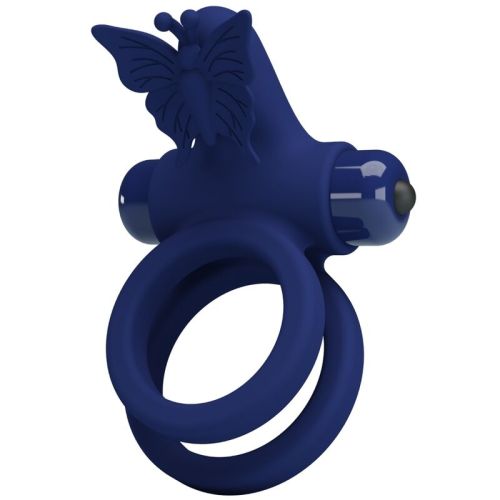PRETTY LOVE – JAMELE ANEL DUPLO COM ESTIMULADOR DE VIBRAO E BORBOLETA AZUL