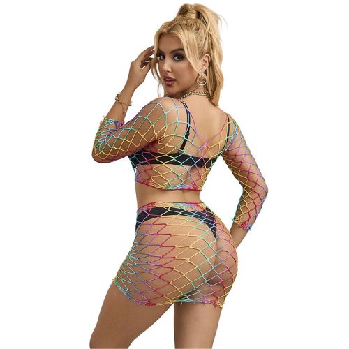 SUBBLIME – 952440 2 PEAS FISHNET CONJUNTO MANGA COMPRIDA ARCO-?RIS TAMANHO ?NICO