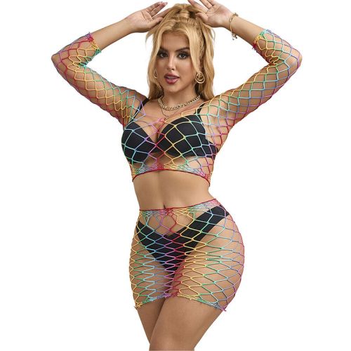 SUBBLIME – 952440 2 PEAS FISHNET CONJUNTO MANGA COMPRIDA ARCO-?RIS TAMANHO ?NICO
