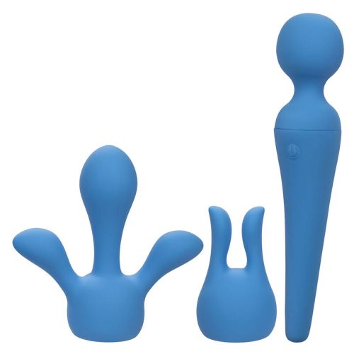 CALEXOTICS – COUTURE KIT VIBRADOR WAND 10 VIBRA??ES AZUL