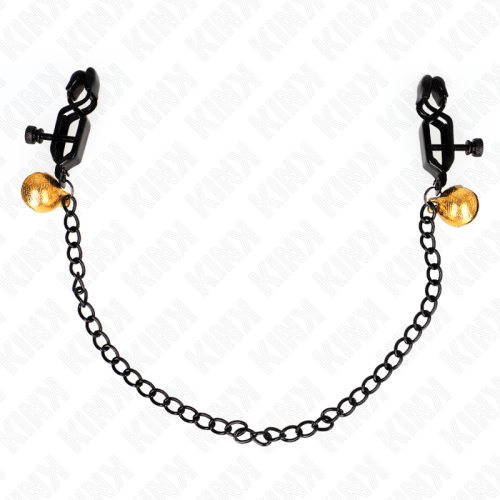 KINK – PINÇAS DE CADEIA PLANA E SINO PRATA 30 CM
