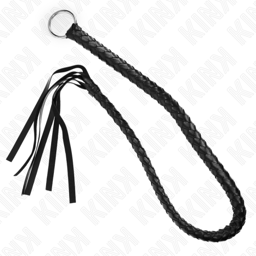 KINK – CHICOTE DE SERPENTE COM ANEL DE MÃO PRETO 65 CM