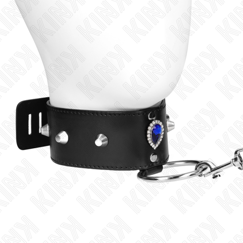 KINK – COLAR 65 CM COM ALÇA COM DIAMANTES AZUIS AJUSTÁVEL 36-43 CM X 5 CM